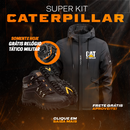 SUPER KIT CATERPILLAR - JAQUETA CORTA VENTO + BOTA IMPERMEÁVEL+ RELÓGIO TÁTICO MILITAR