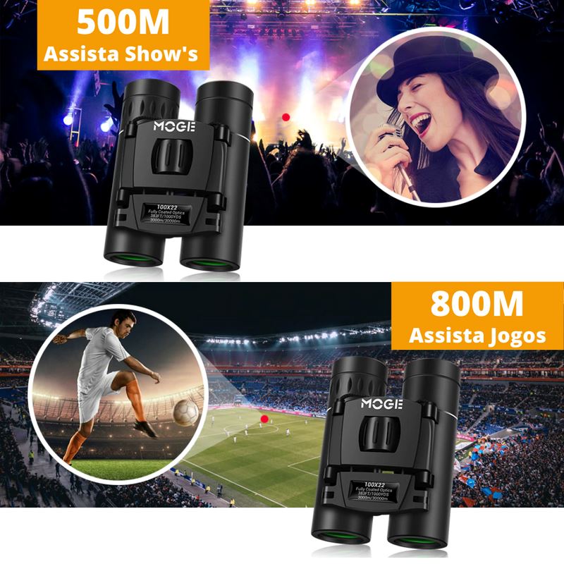 Binóculos Profissional HD 100x22 | 30.000M & Visão Noturna HRZ092