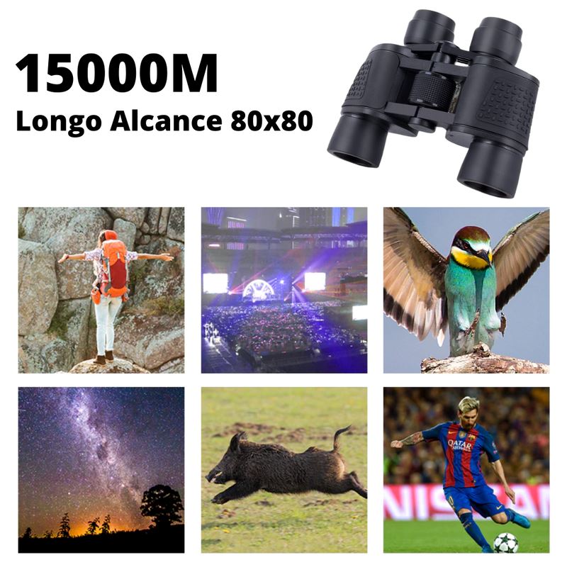 Binóculos Profissional HD 80x80 | Longo alcance & Visão Noturna HRZ1560