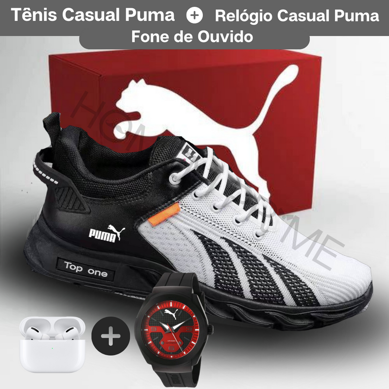 Tênis Puma TopOne + BRINDE Relógio Sport Puma + Fone de Ouvido [Últimas Unidades]