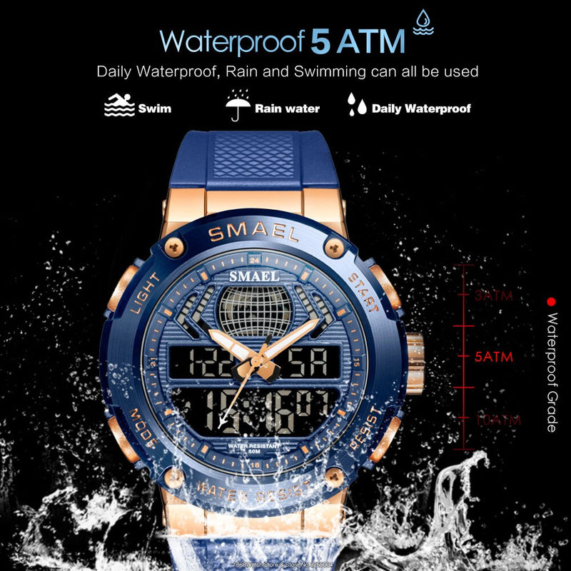 Relógio Casual Masculino Dual display