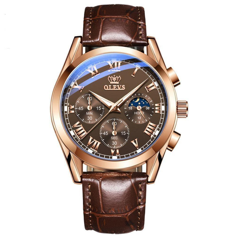 Relógio Casual Masculino Em Couro Legítimo Utermind