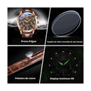 Relógio Casual Masculino Em Couro Legítimo Utermind